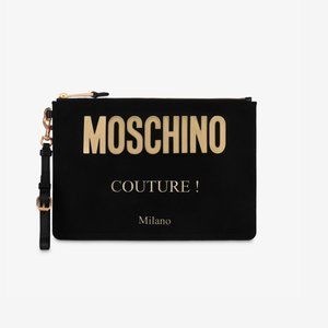 NWT. MOSCHINO COUTURE CORDURA NYLON CLUTCH BAG
